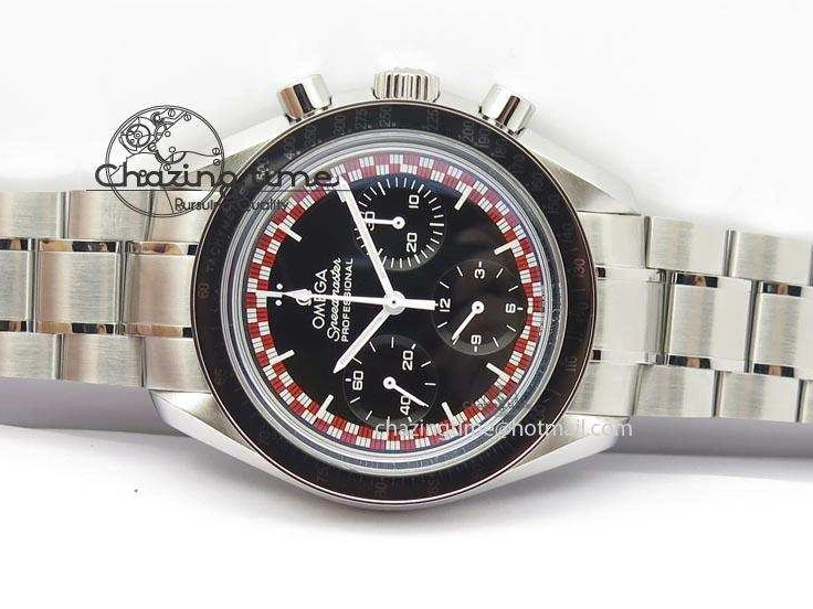 0516 Speedmaster SS 2013 Pro Racing On SS Bracelet Manual Winding Chrono Movement UrbanStyle 8230